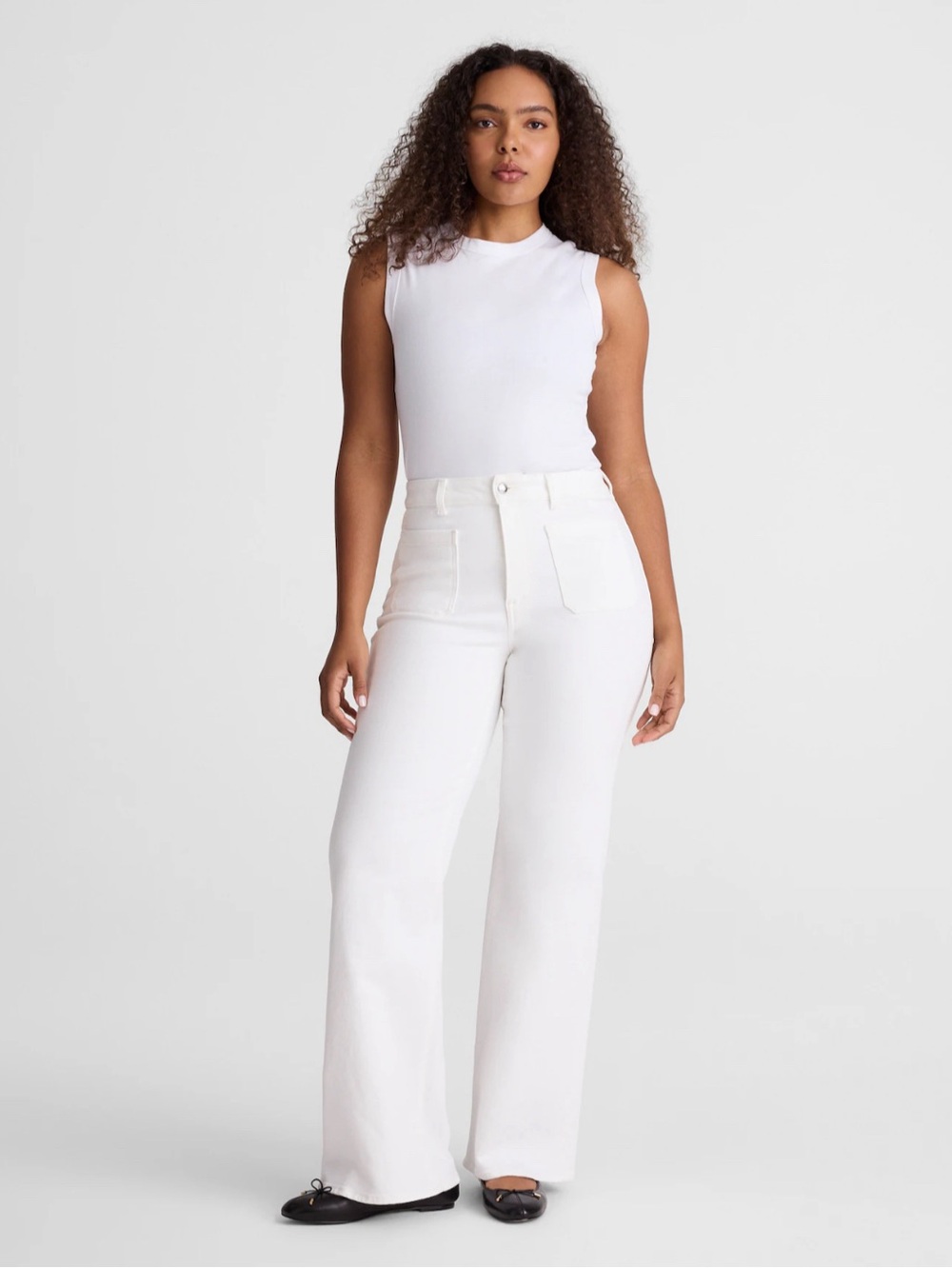 Madewell The Curvy Emmy Wide-Leg Jean in Super Stretch Denim Size 27 NWT